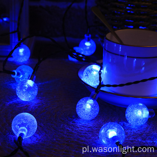 30 LED 21 stóp Solar Waterproof Light Outdoor Fairy Light Globe Crystal Ball Oświetlenie
